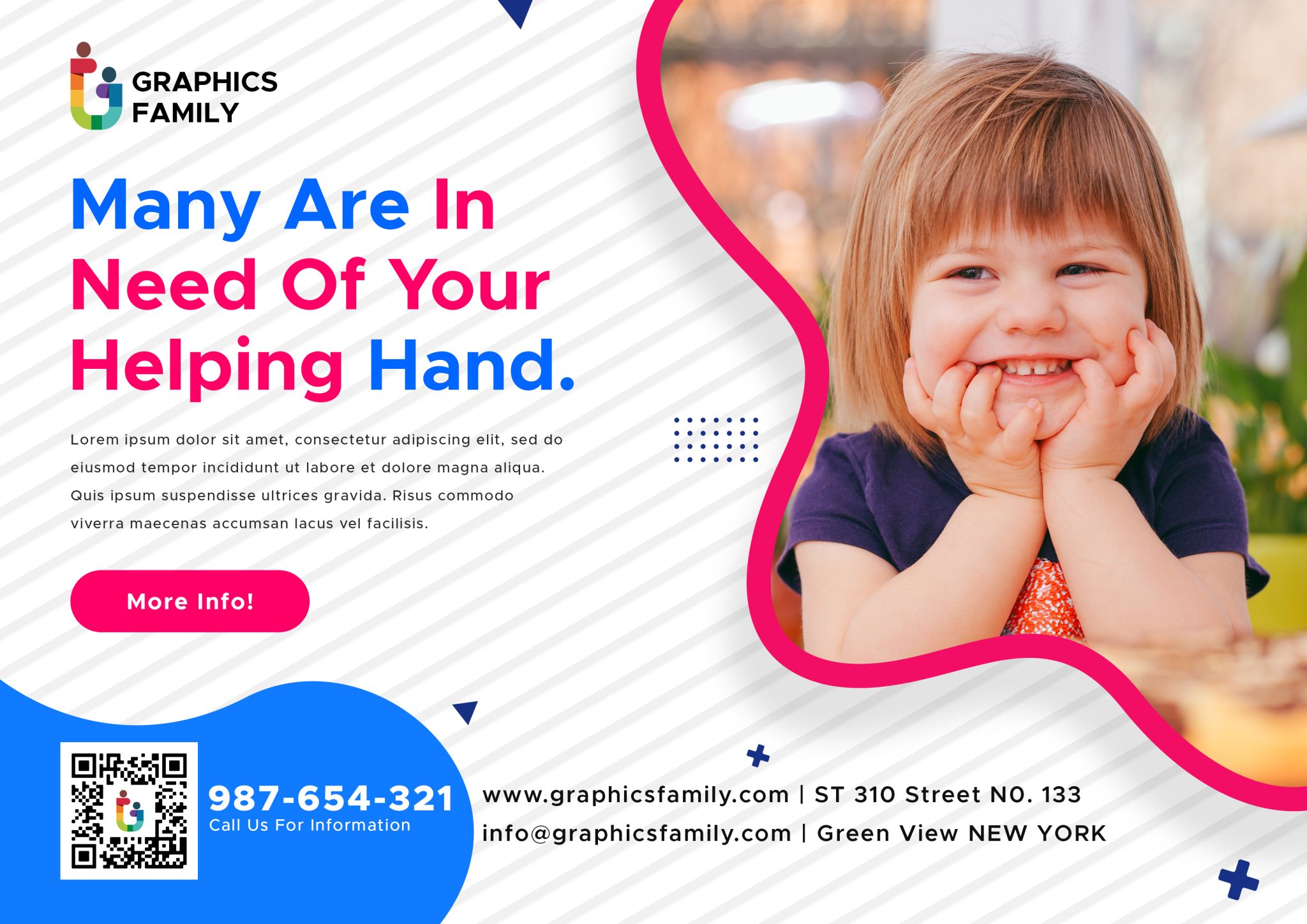 Free Charity Social Media Post Design Template GraphicsFamily