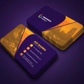 Free Cool Purple Business Card Design Template