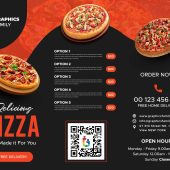 Free Pizza Restaurant Tri Fold Brochure Design Template