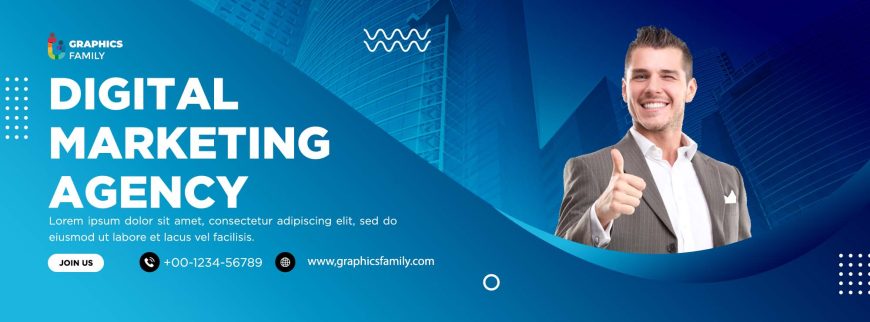 Free Professional Digital Marketing Agency Facebook Cover Design Template