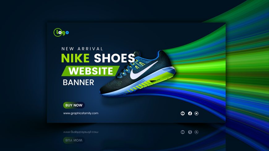Free Shoes Sale Banner Advertising Template