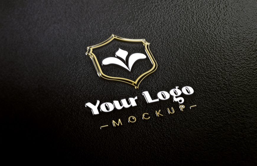 Photorealistic Foil Logo Mockup