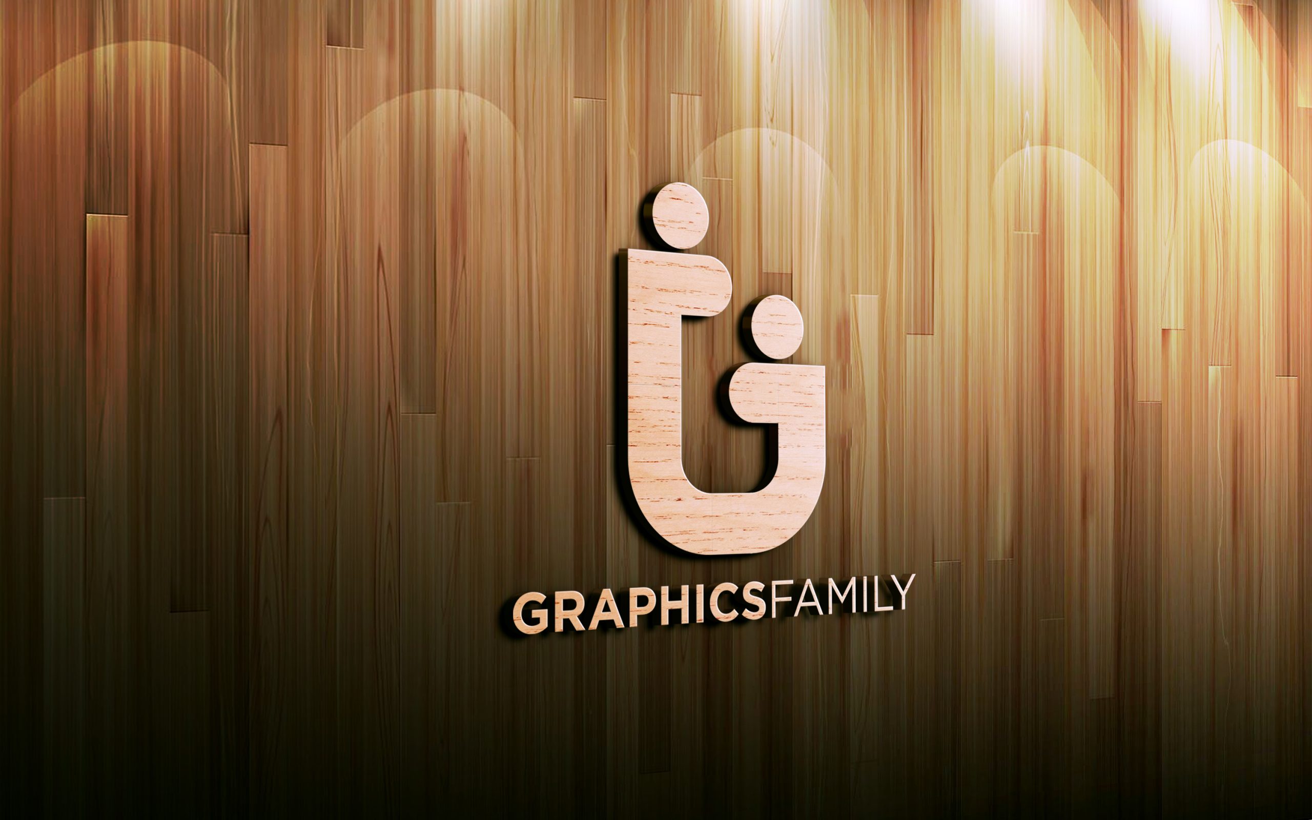 Photorealistic Wood Logo Mockup Download