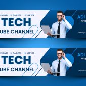 Tech Channel Art Design Template for YouTube