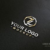 Black Wall Logo Mockup