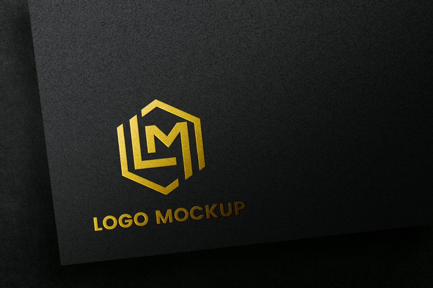 Embossed Golden Logo Mockup