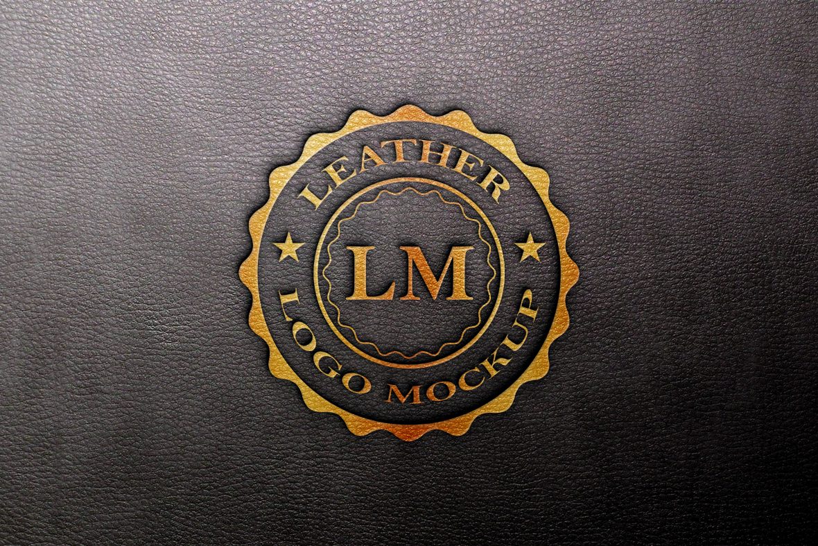 Leather Foil Stamp Logo Mockup