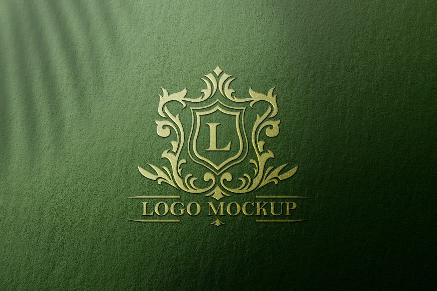 Logo Mockup Textured Luxury Gold