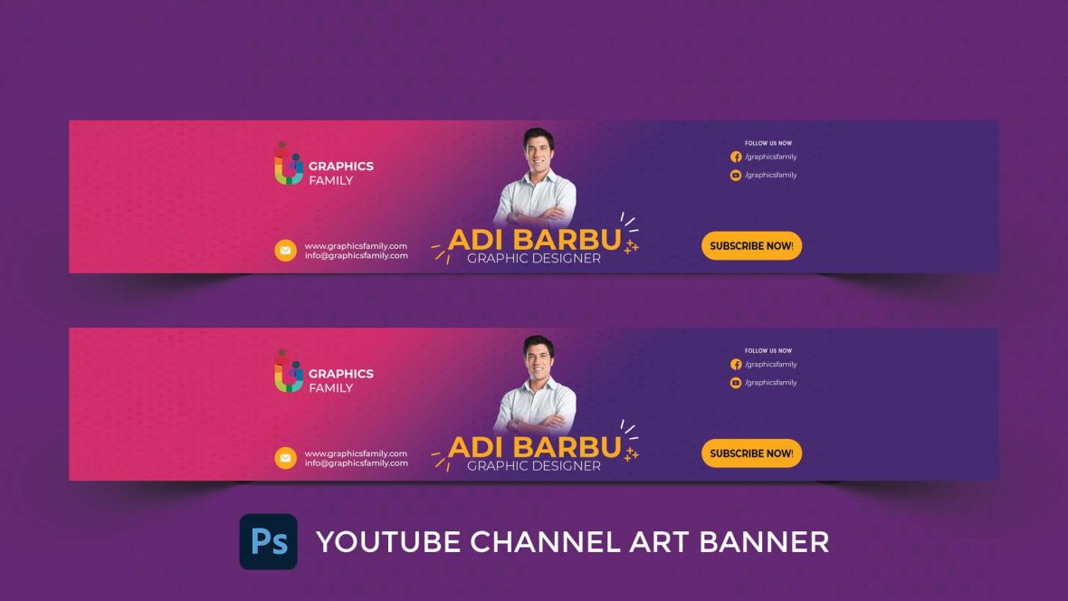 Perfect YouTube Channel Art Banner Template