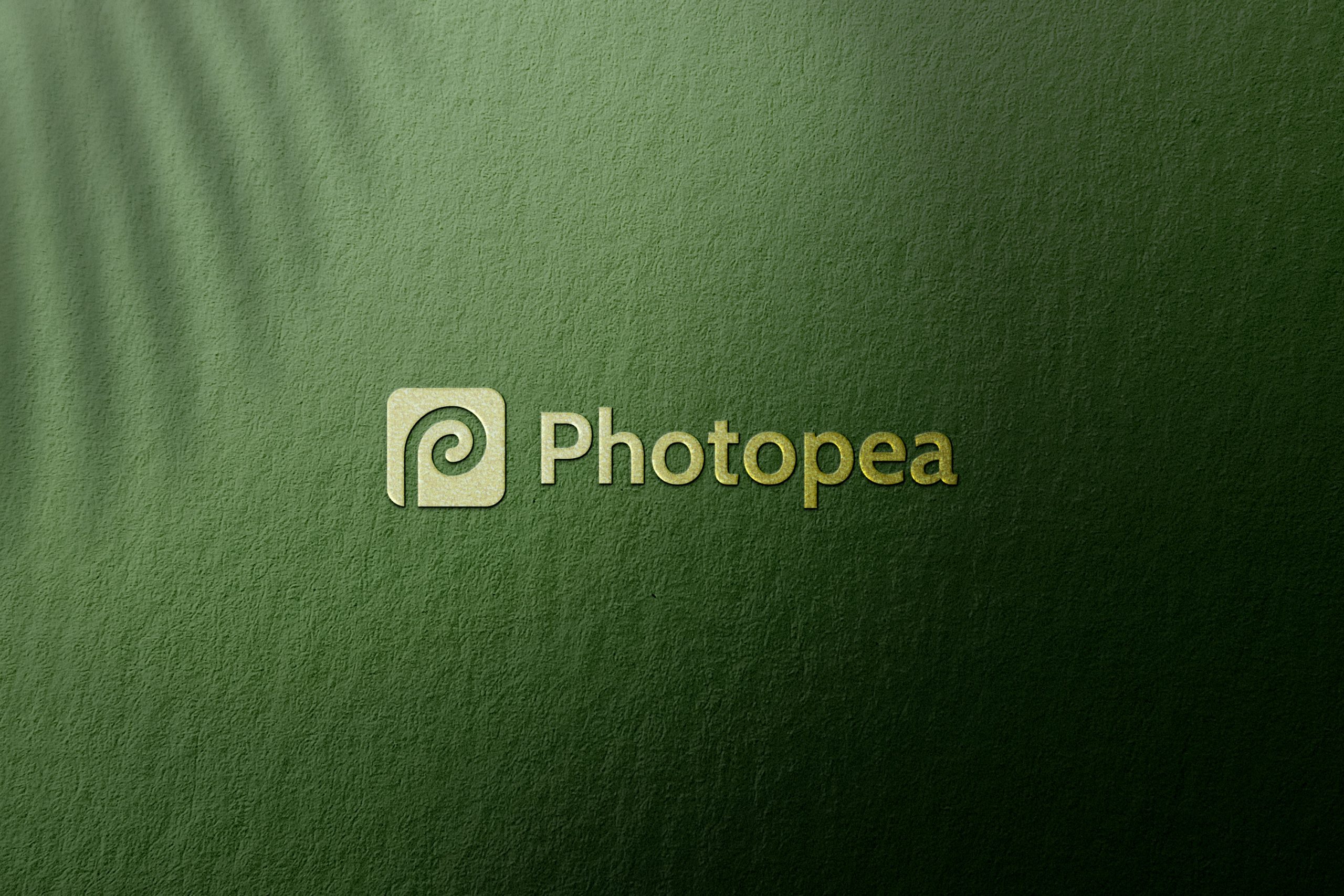Photopea Logo Mockup Textured Luxury Gold