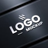 Realistic 3D Tech Logo Mockup