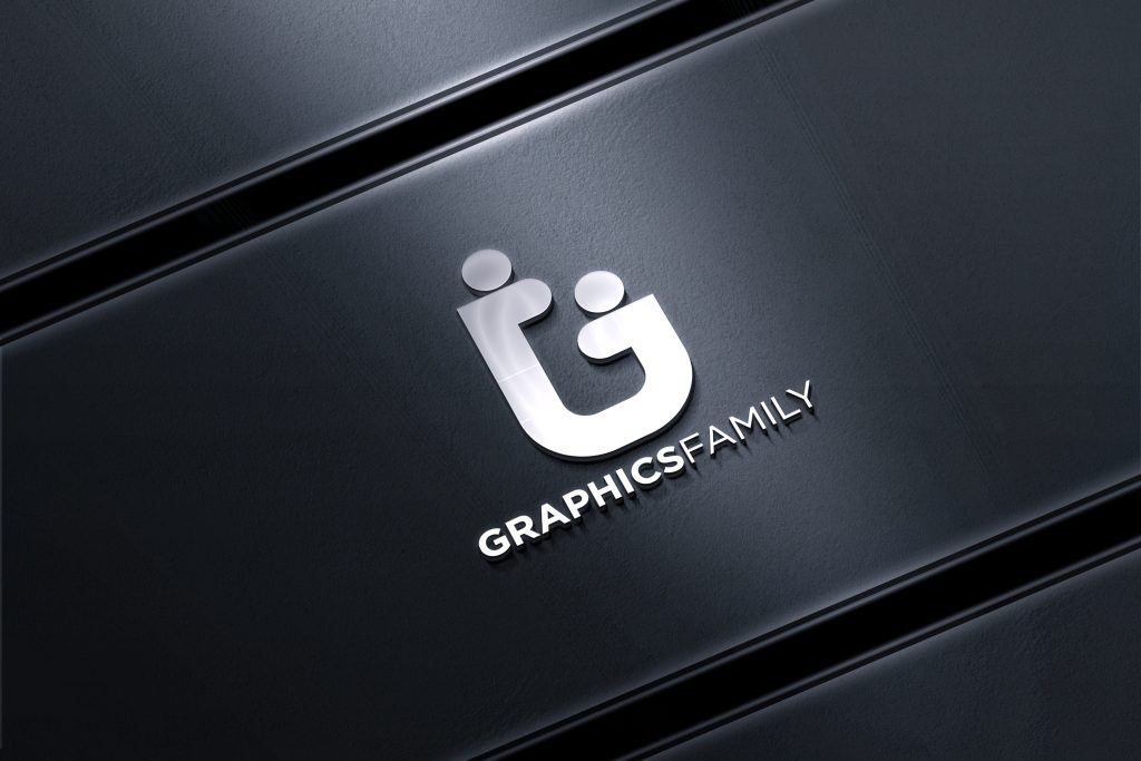 Realistic 3D Tech Logo Mockup – GraphicsFamily