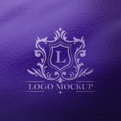 Realistic Logo Mockup on Luxury Fabric Texture