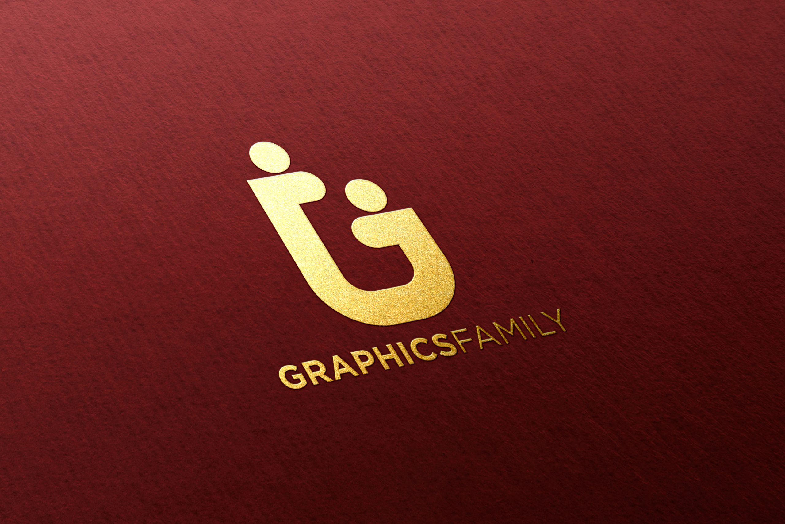 3D Logo Mockup on Red Fabric Download