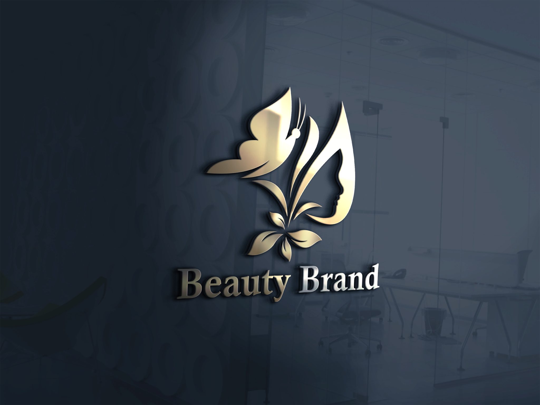 Beauty Brand Logo Design GraphicsFamily