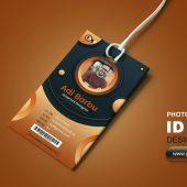 Black and Orange ID Card Design Template
