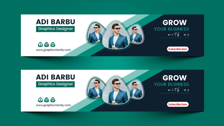 Free Business YouTube Channel Art Banner Design Template