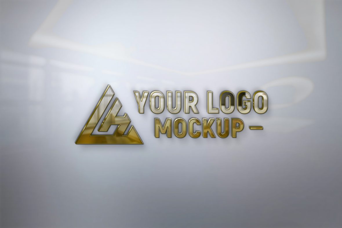 Glass Effects Logo Mockup On Office Background