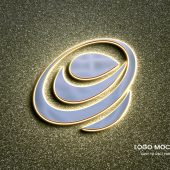 Golden Light Logo Mockup