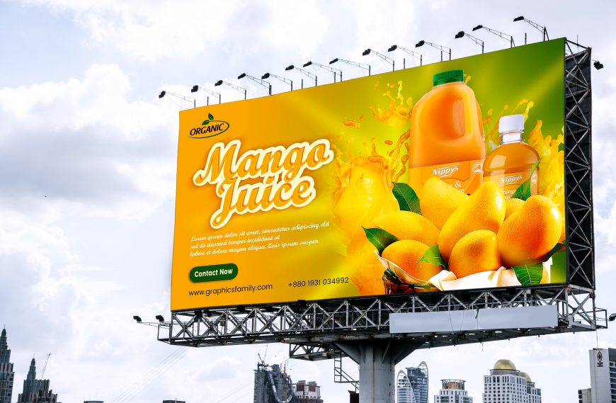 Juice Company Billboard Banner Design Template