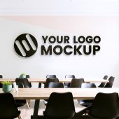 Office Background Logo Mockup