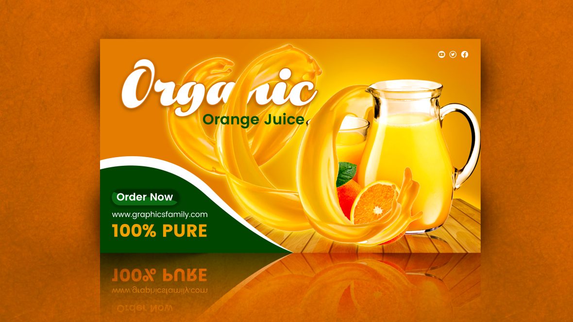 Orange Juice Instagram Post and Web Banner
