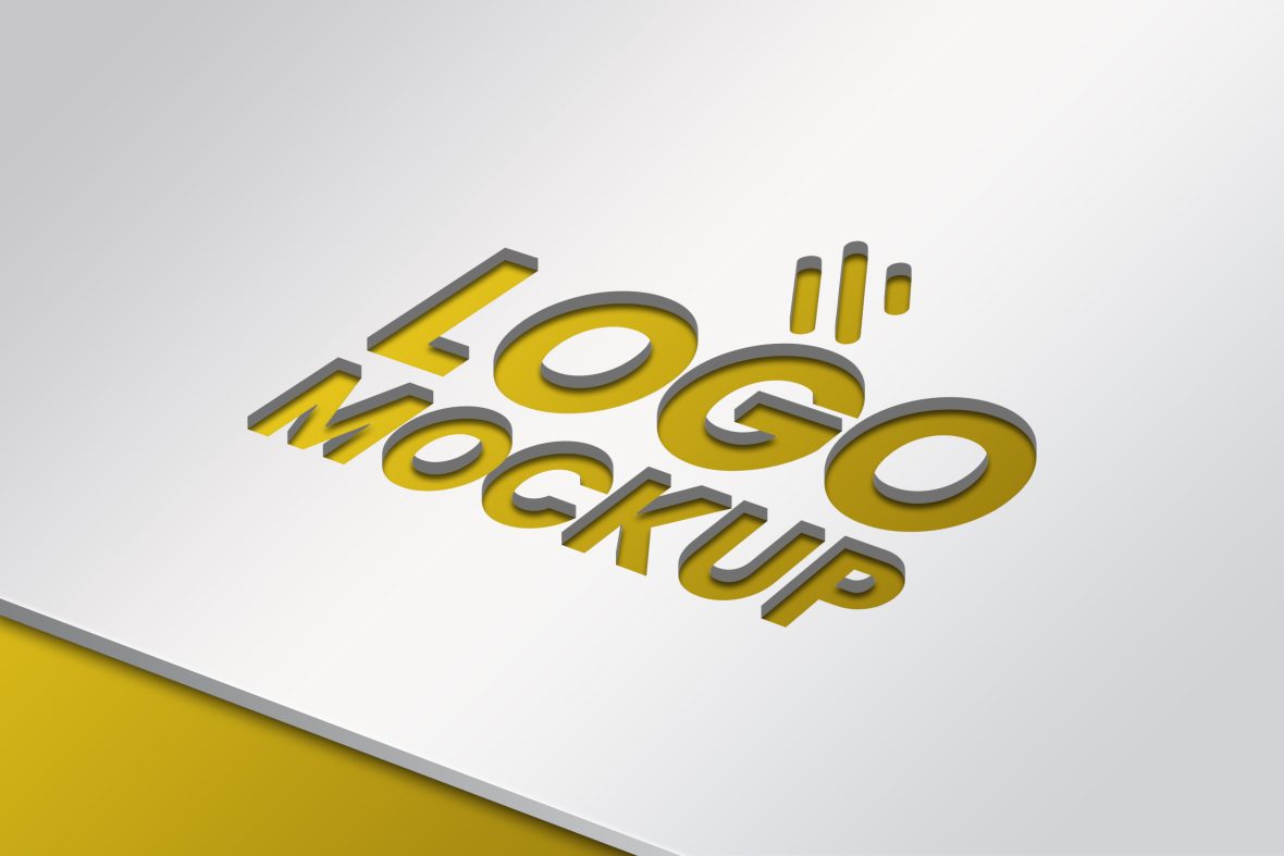 Plastic Cutout Logo Mockup