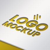 Plastic Cutout Logo Mockup