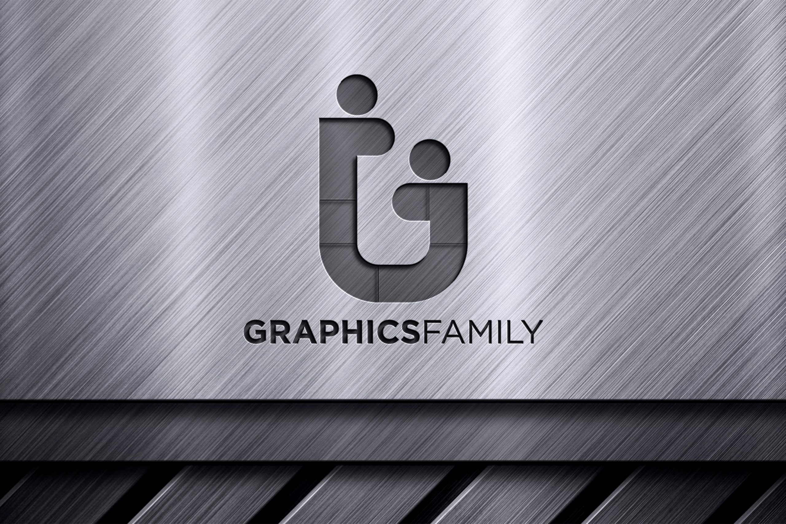 Realistic Laser Cut on Metallic Silver Background Logo Mockup Download