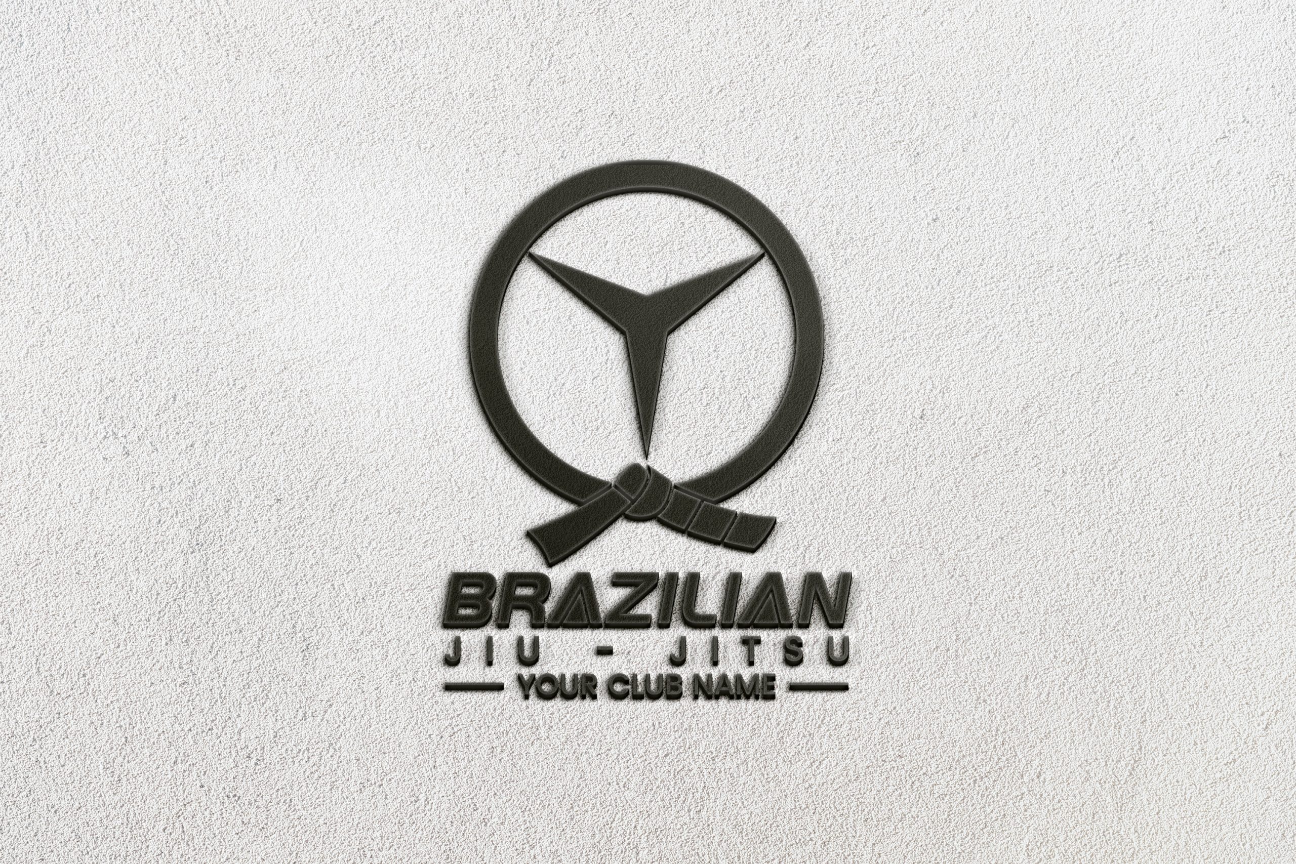 Brazilian Jiu-Jitsu Martial Arts Logo Design Free PSD