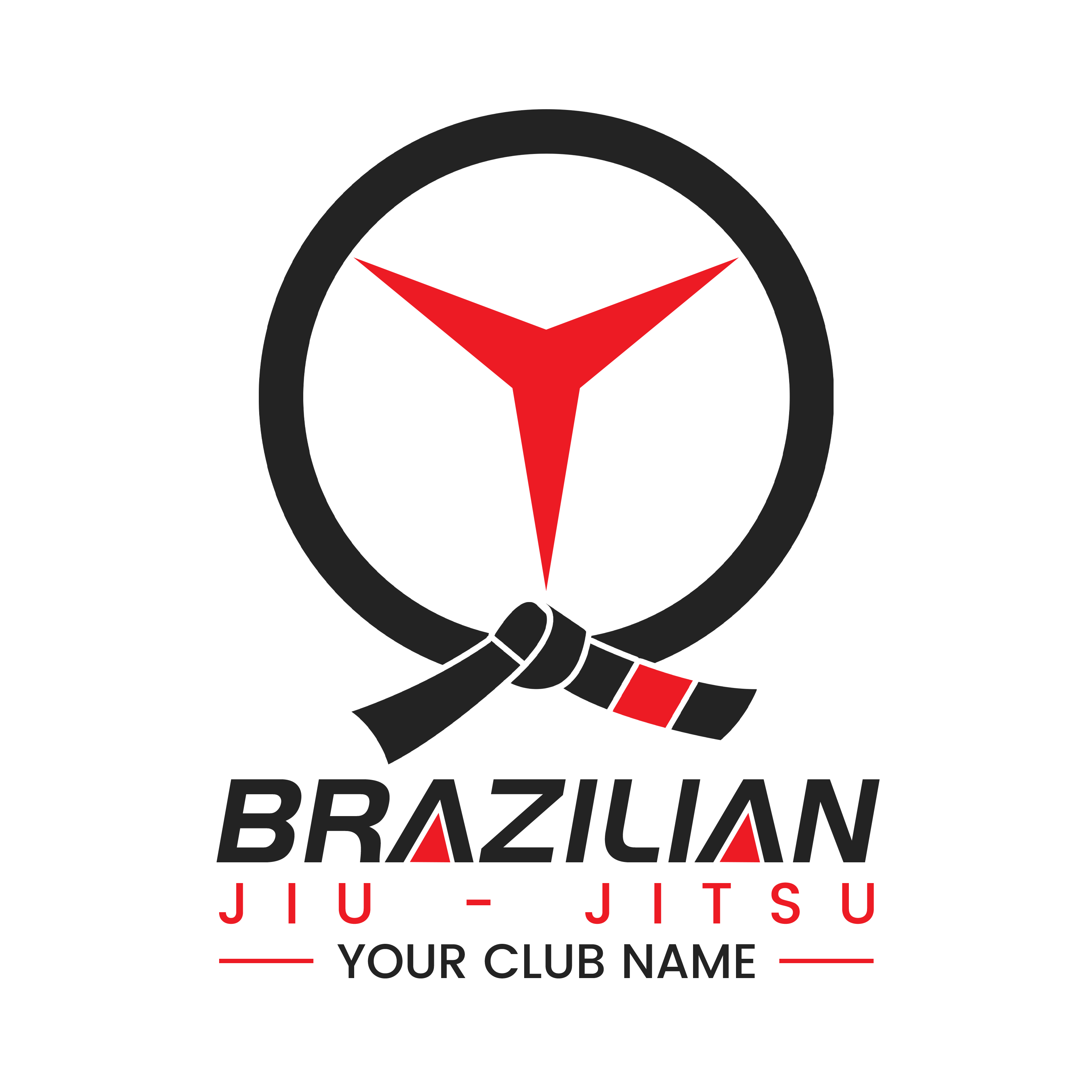 Brazilian Jiu-Jitsu Martial Arts Logo Design Png