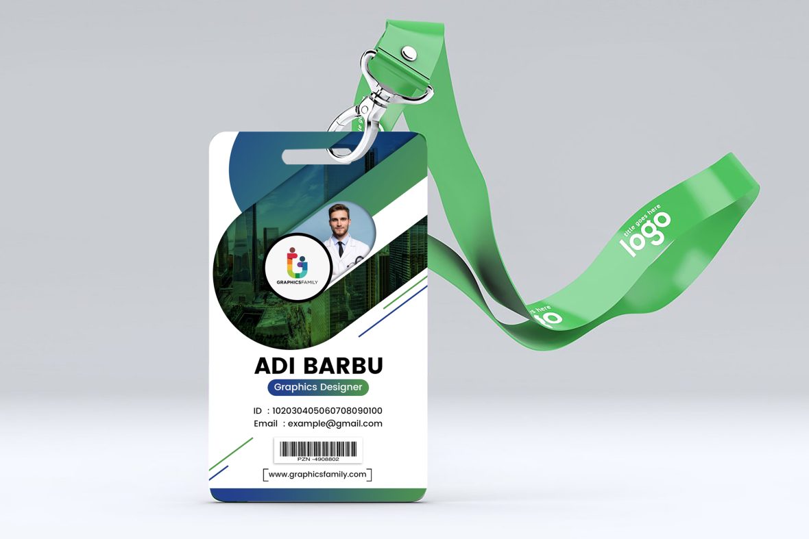 Creative Id Card Design with White Background