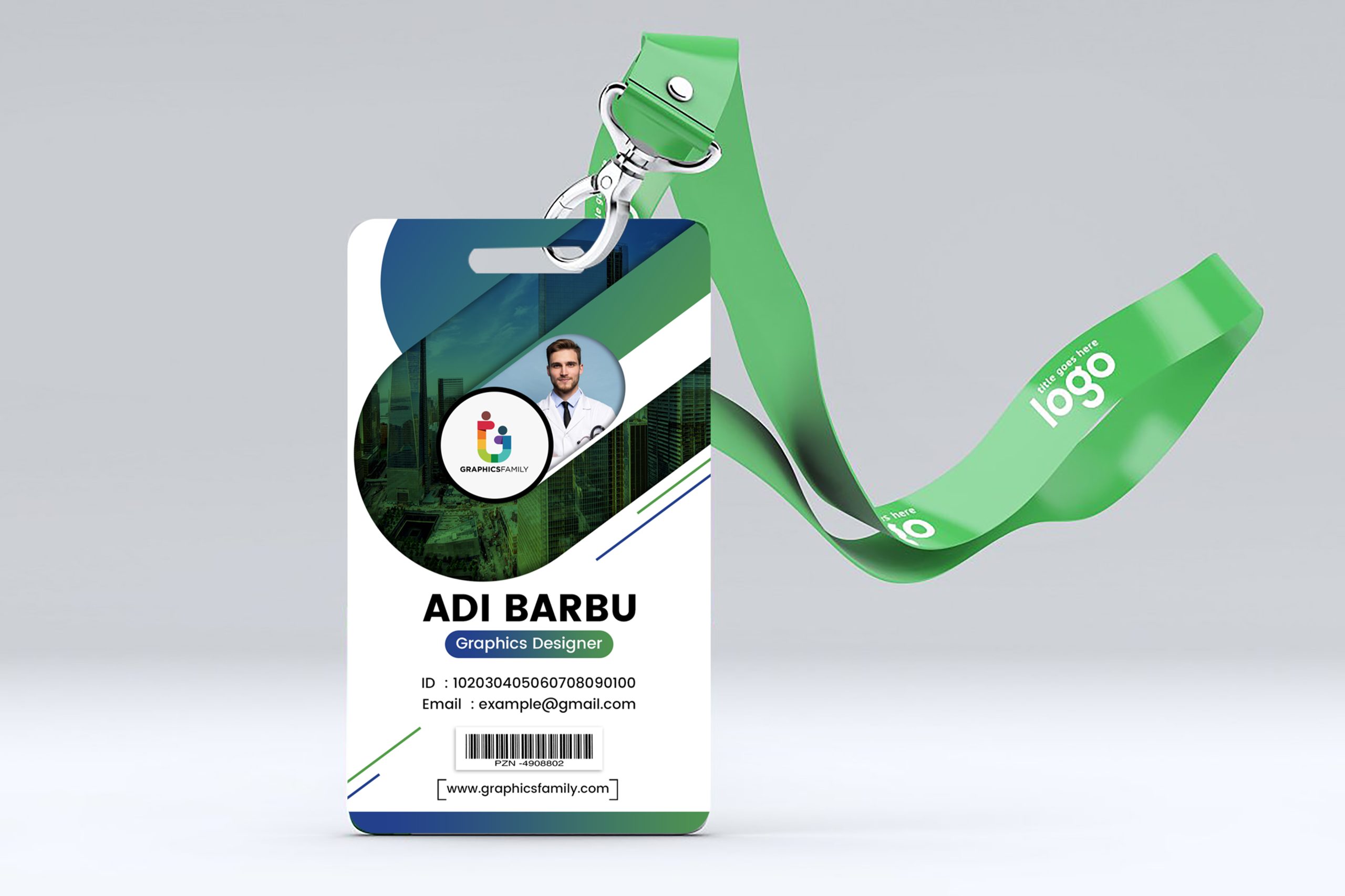 Creative Id Card Design with White Background – GraphicsFamily