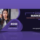 Digital Marketing Purple Facebook Cover Design