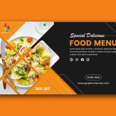 Food Menu Social Media Banner Design