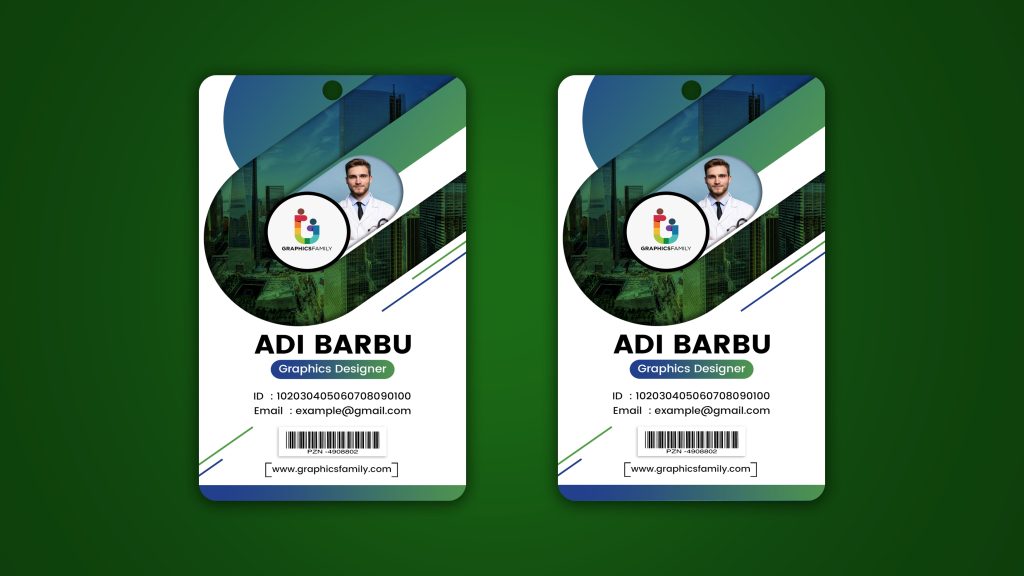 Creative Id Card Design with White Background – GraphicsFamily