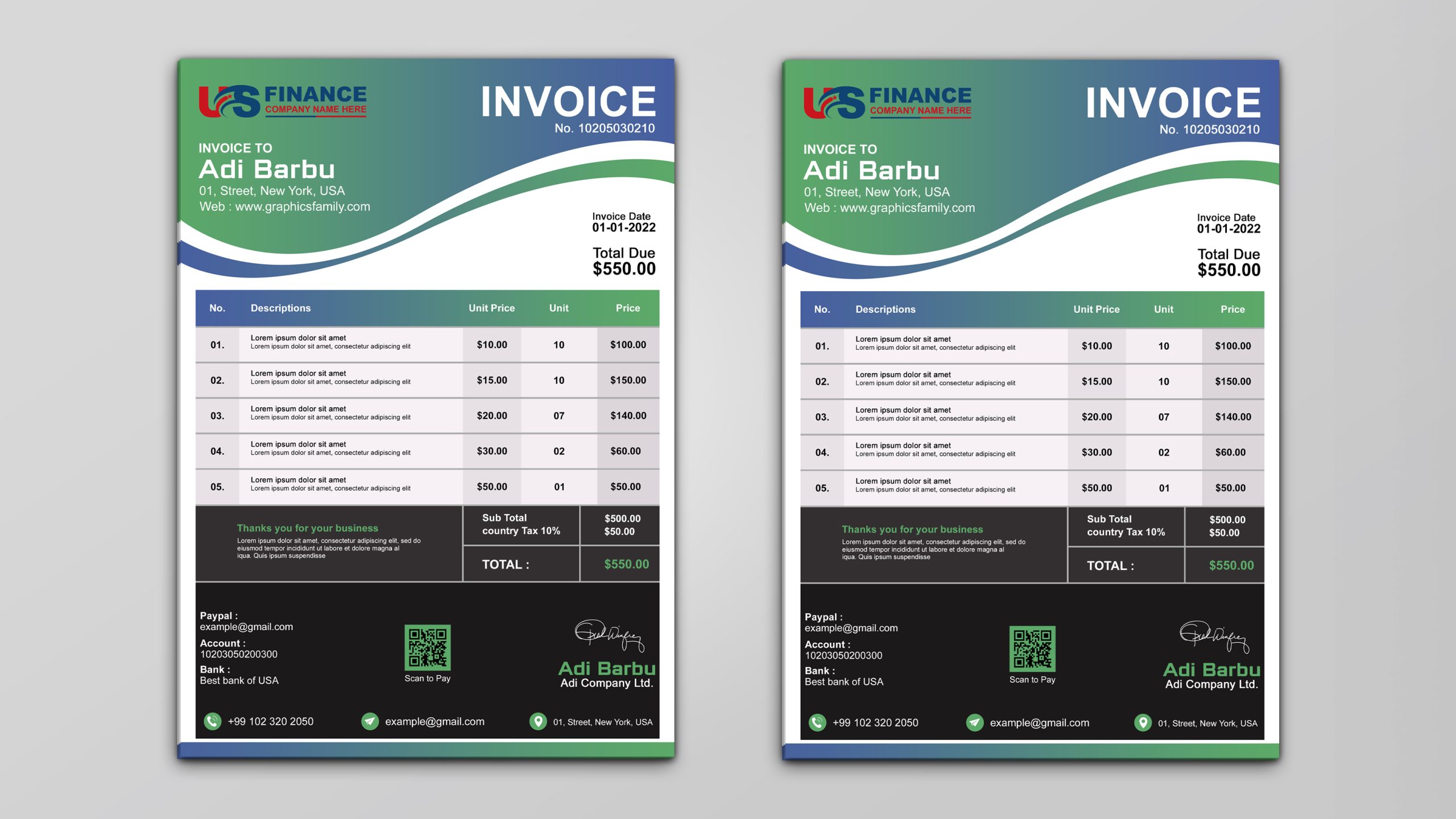 Modern Invoice Template
