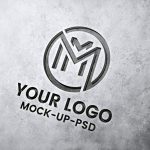 3D Stone Logo Mockup