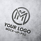 3D Stone Logo Mockup