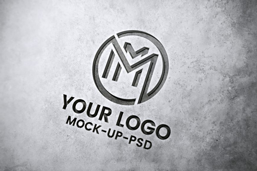 3D Stone Logo Mockup