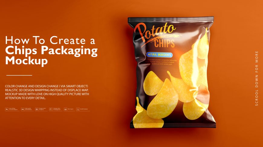 Chips Packaging PSD Mockup