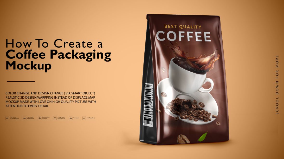 Coffee Packaging PSD Mockup