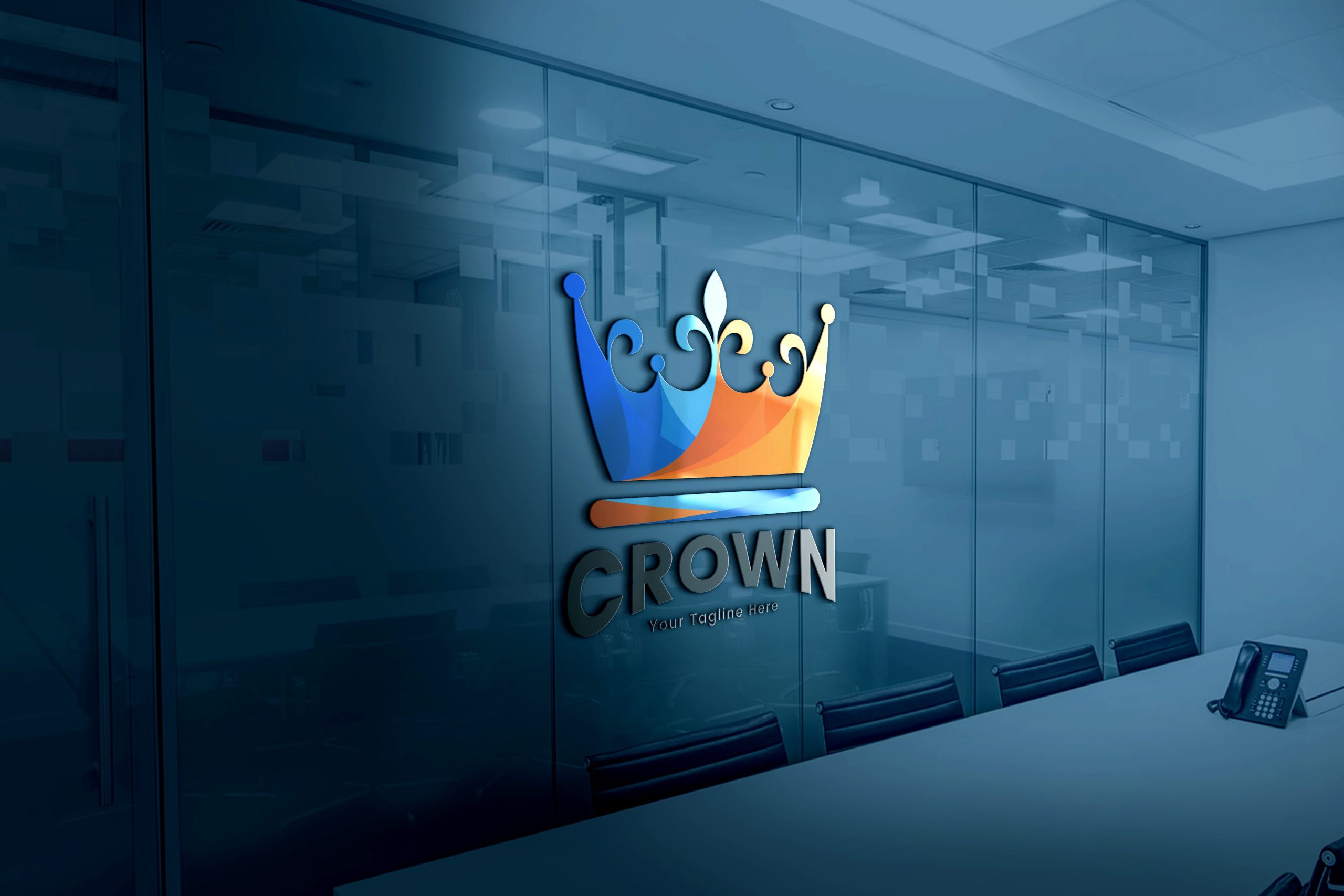 Colorful Crown Logo Design