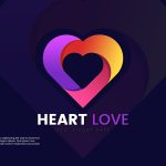 Colorful Heart Love Logo Design