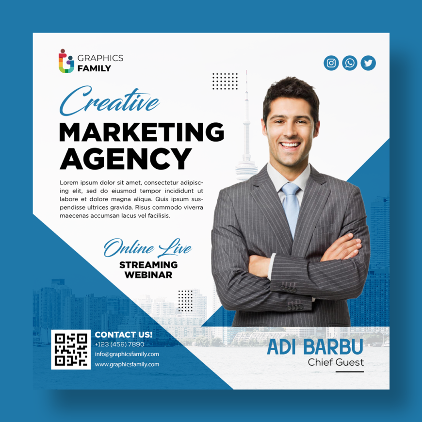 Creative Marketing Agency Social Media Banner Template