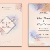 Elegant engagement wedding invitation template