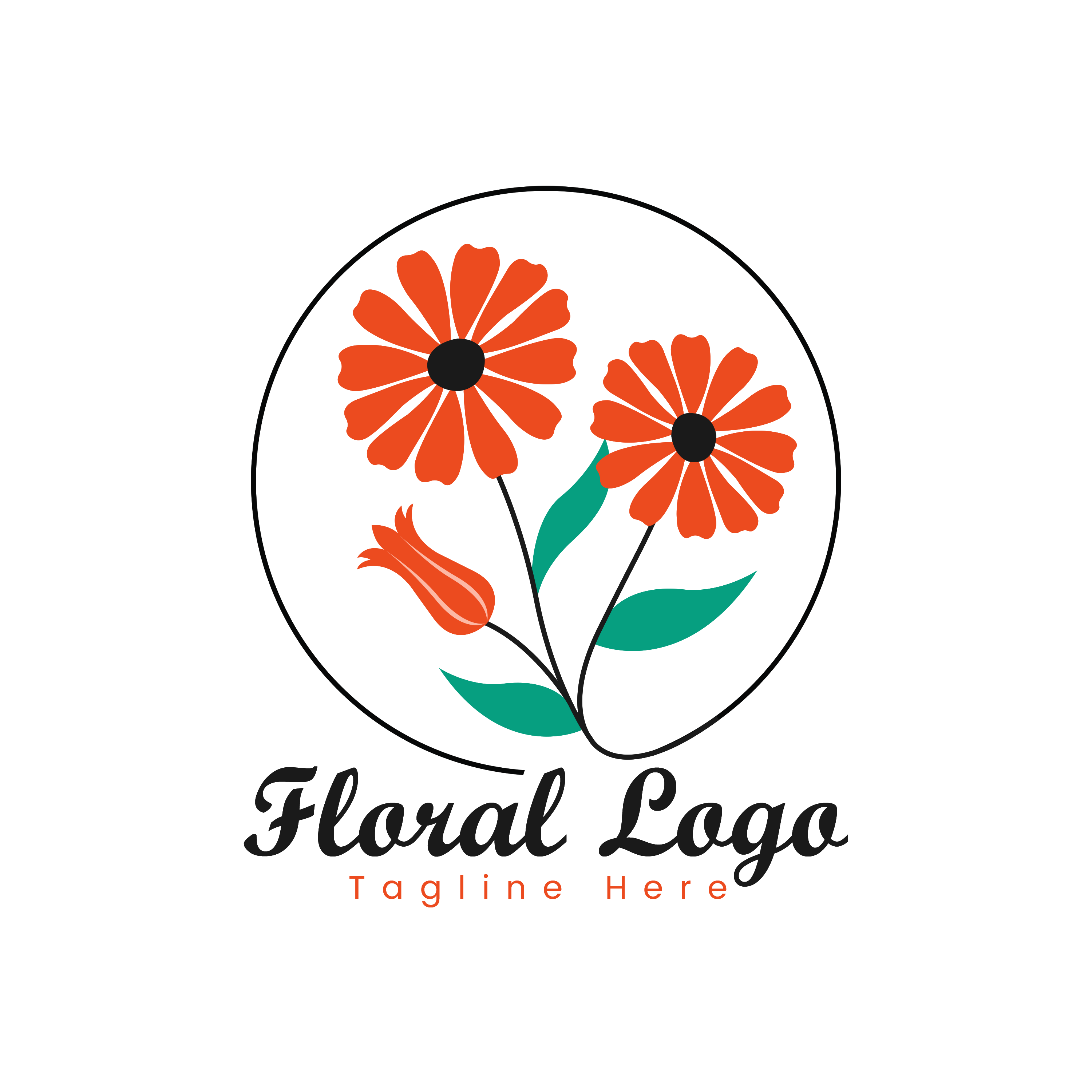 Floral Logo Concept Design Png