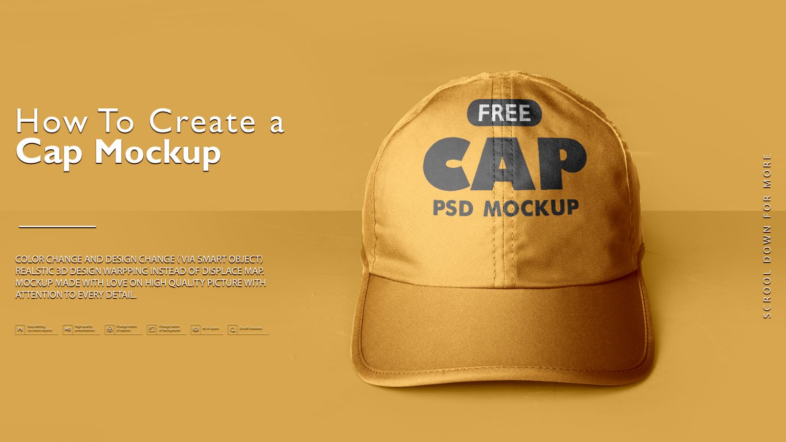 cap mockup free download psd