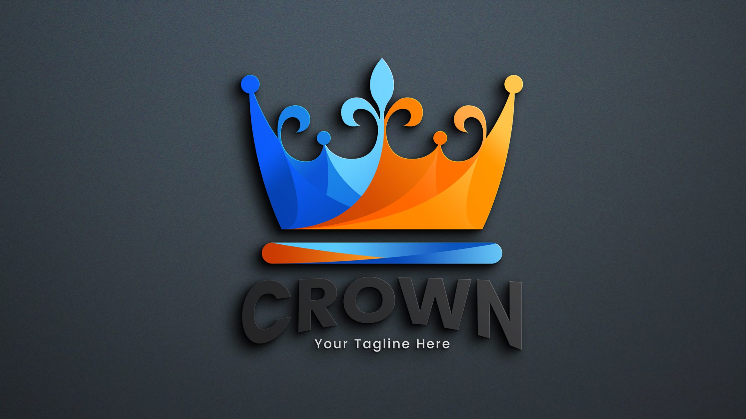 Free Colorful Crown Logo Design