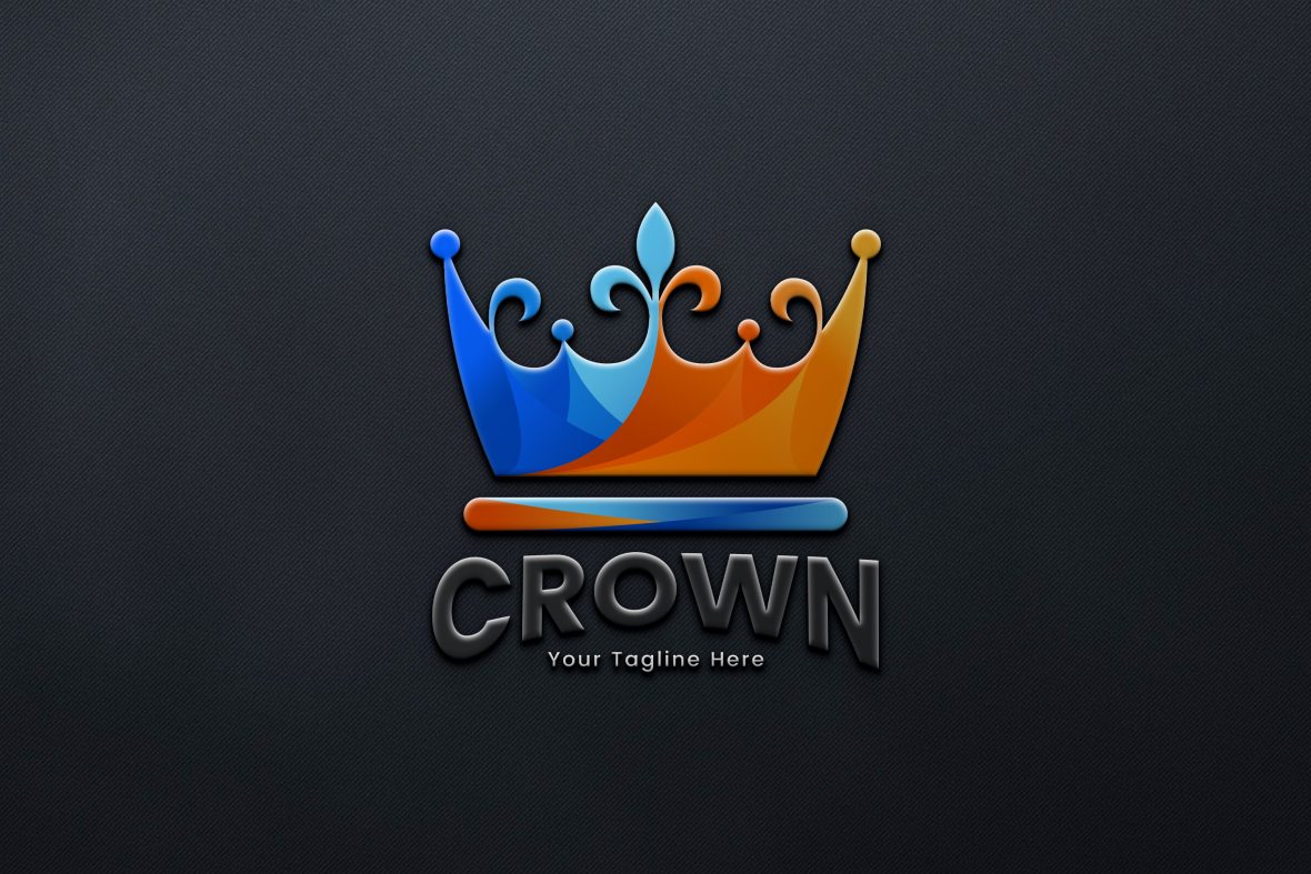 Colorful Crown Logo Design Template
